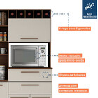 Armário Para Cozinha Monte Rey 7 Portas Chocolate/off White V