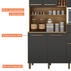 Armário Para Cozinha Monte Rey 7 Portas Valdemóveis Cinamomo/