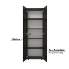 Armário Para Cozinha Multiuso Curitiba Com 2 Portas - Preto