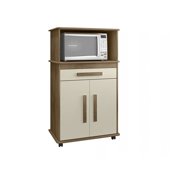 Armário Para Cozinha Multiuso Toronto Freijó Com Off White -