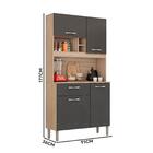 Armário Para Cozinha Pequena 4 Portas 1 Gaveta 91 Cm Avena Gr