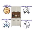 Armário Para Cozinha Pequeno 4 Portas 1 Gaveta Cris Kits Para