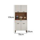 Armário Para Cozinha Pequeno 4 Portas 1 Gaveta Cris Kits Para