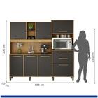 Armário Para Cozinha Sena 7 Portas 2 Gavetas Valdemóveis Cina