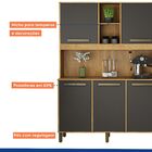 Armário Para Cozinha Sena 7 Portas 2 Gavetas Valdemóveis Cina