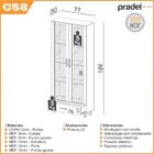 Armário Para Escritório 100% Mdf 2 Portas De Vidro 1 Gaveta 3