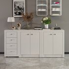 Armário Para Escritório 158,5cm Com 1 Gaveteiro E 4 Portas Br