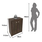 Armário Para Escritório 158,5cm Com 1 Gaveteiro E 4 Portas Rú