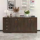 Armário Para Escritório 158,5cm Com 1 Gaveteiro E 4 Portas Rú