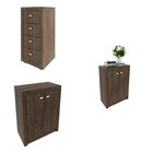 Armário Para Escritório 158,5cm Com 1 Gaveteiro E 4 Portas Rú