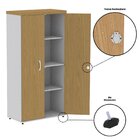 Armário Para Escritório 159,6x 41x 79,2 Cm Cinza/samba