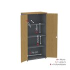 Armário Para Escritório 159,6x 41x 79,2 Cm Grafito/samba