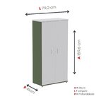 Armário Para Escritório 159,6x 41x 79,2 Cm Salvia/cinza