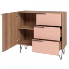 Armário Para Escritório 1 Porta 3 Gavetas Castanho/ades Coral