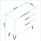 Armário Para Escritório 1 Porta 3 Gavetas Castanho/ades Coral