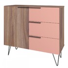 Armário Para Escritório 1 Porta 3 Gavetas Castanho/ades Coral