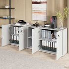 Armário Para Escritório 200m Com 4 Portas Tampo Embutido E Ni