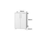 Armário Para Escritório 2 Portas 1 Prateleira Branco