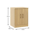 Armário Para Escritório 2 Portas 1 Prateleira Carvalho Dakar