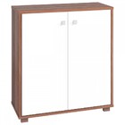 Armário Para Escritório 2 Portas 1 Prateleira Castanho/branco