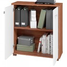 Armário Para Escritório 2 Portas 1 Prateleira Castanho/branco