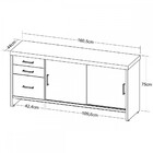 Armário Para Escritório 2 Portas 3 Gavetas Charuto/preto - Ar