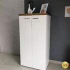 Armário Para Escritório 2 Portas 3 Prateleiras Loke Olmo/bran