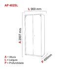 Armário Para Escritório 2 Portas 4 Prateleiras Aço Ap402sl  D