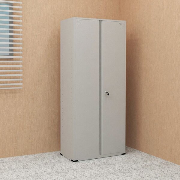 Armário Para Escritório 2 Portas 4 Prateleiras Aço Ap402sl  D