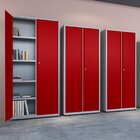 Armário Para Escritório 2 Portas 4 Prateleiras Aço Ap402sl  D