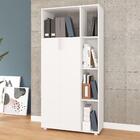 Armário Para Escritório 2 Portas 4 Prateleiras Branco Bam 10