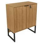 Armário Para Escritório 2 Portas Amendoa/preto Me4154 - Tecno