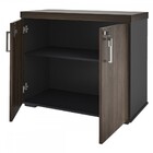 Armário Para Escritório 2 Portas Charuto/preto 006169 - Artan