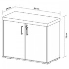 Armário Para Escritório 2 Portas Charuto/preto 006169 - Artan