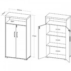 Armário Para Escritório 2 Portas Charuto/preto - Artany Móveis