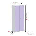 Armário Para Escritório 2 Portas Com Chave Aço 4 Prateleiras