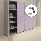 Armário Para Escritório 2 Portas Com Chave Aço 4 Prateleiras