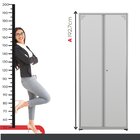 Armário Para Escritório 2 Portas Com Chave Aço 4 Prateleiras