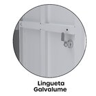 Armário Para Escritório 2 Portas Com Chave Aço 4 Prateleiras