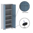 Armário Para Escritório 2 Portas Com Chave Aço 4 Prateleiras