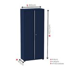 Armário Para Escritório 2 Portas Com Chave Aço 4 Prateleiras