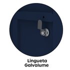 Armário Para Escritório 2 Portas Com Chave Aço 4 Prateleiras