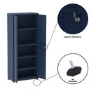 Armário Para Escritório 2 Portas Com Chave Aço 4 Prateleiras