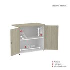 Armário Para Escritório 2 Portas Com Chave Branco/castanheira