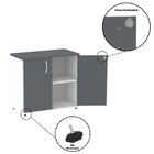 Armário Para Escritório 2 Portas Com Chave Branco/grafito