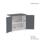 Armário Para Escritório 2 Portas Com Chave Branco/grafito