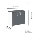 Armário Para Escritório 2 Portas Com Chave Branco/grafito