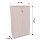 Armário Para Escritório 2 Portas Com Chave Carvalho Lilies Mó