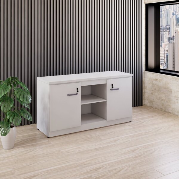 Armário Para Escritório 2 Portas Credenza Espresso Móveis