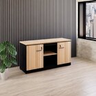 Armário Para Escritório 2 Portas Credenza Espresso Móveis